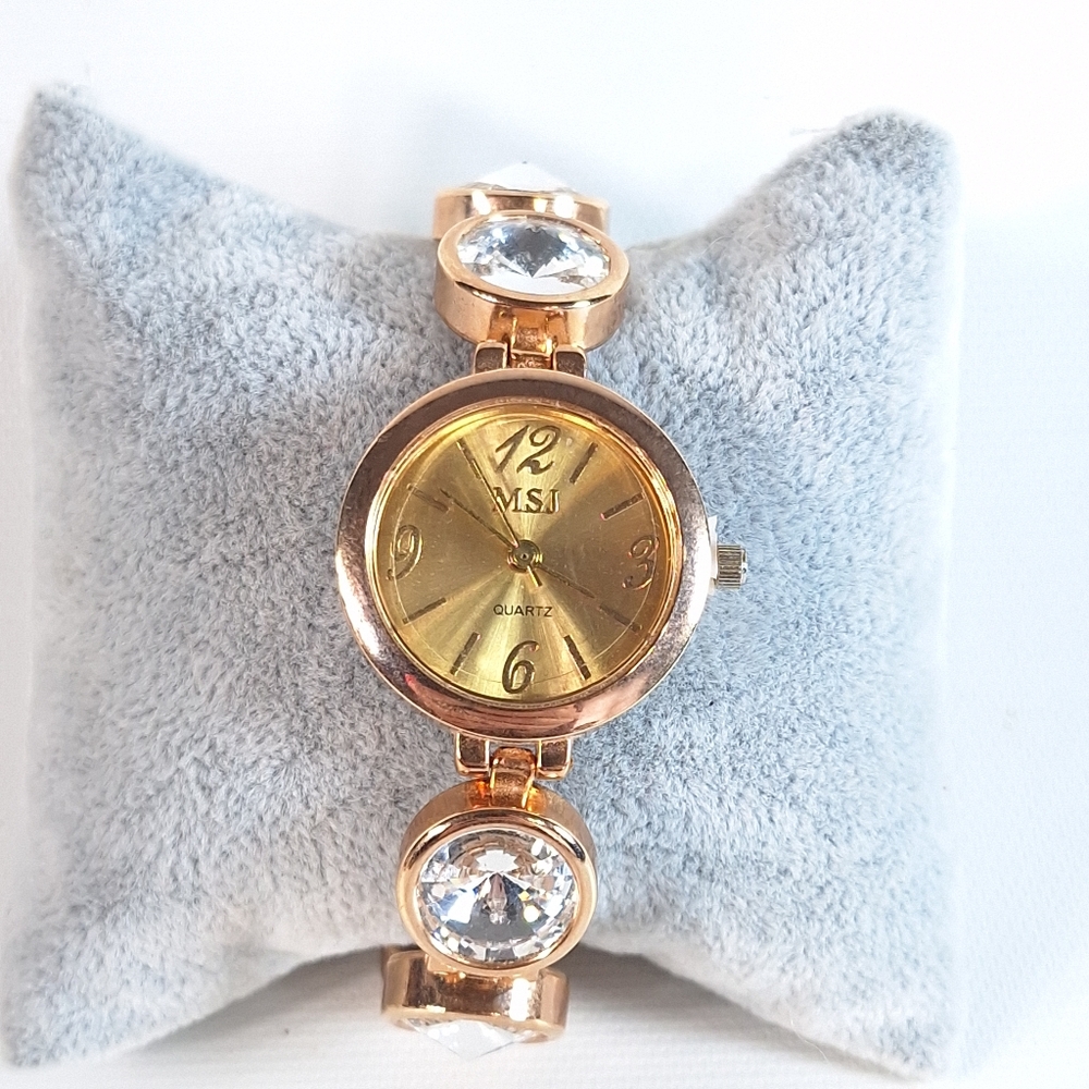 MSJ Rose Gold Sparkling Luxury Dress Watch - New With Tags